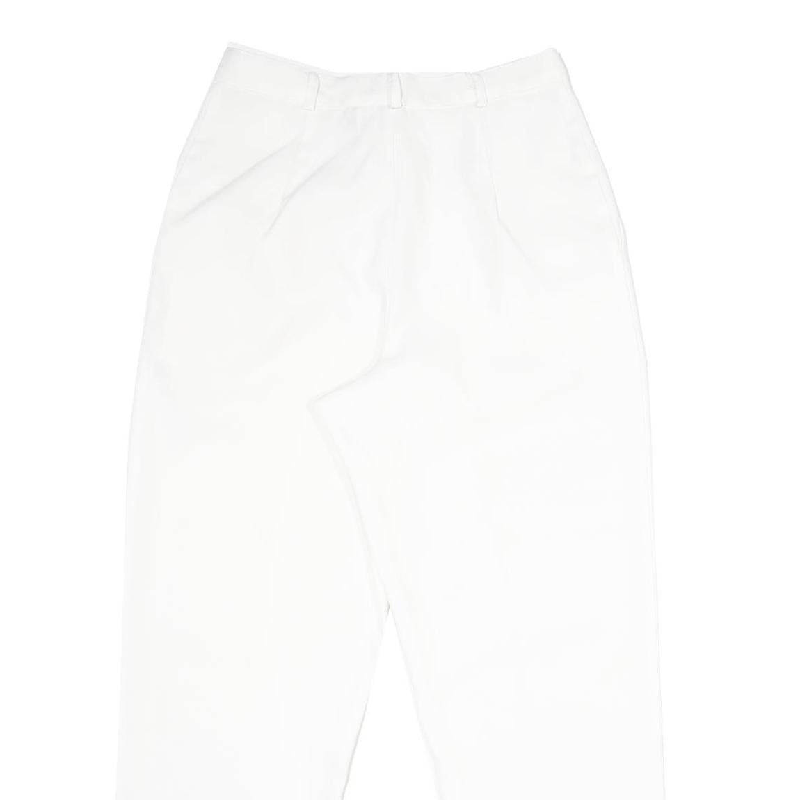 WORTHINGTON Womens Classic White Trousers W30 L30 Zip Pocketed Regular Fit