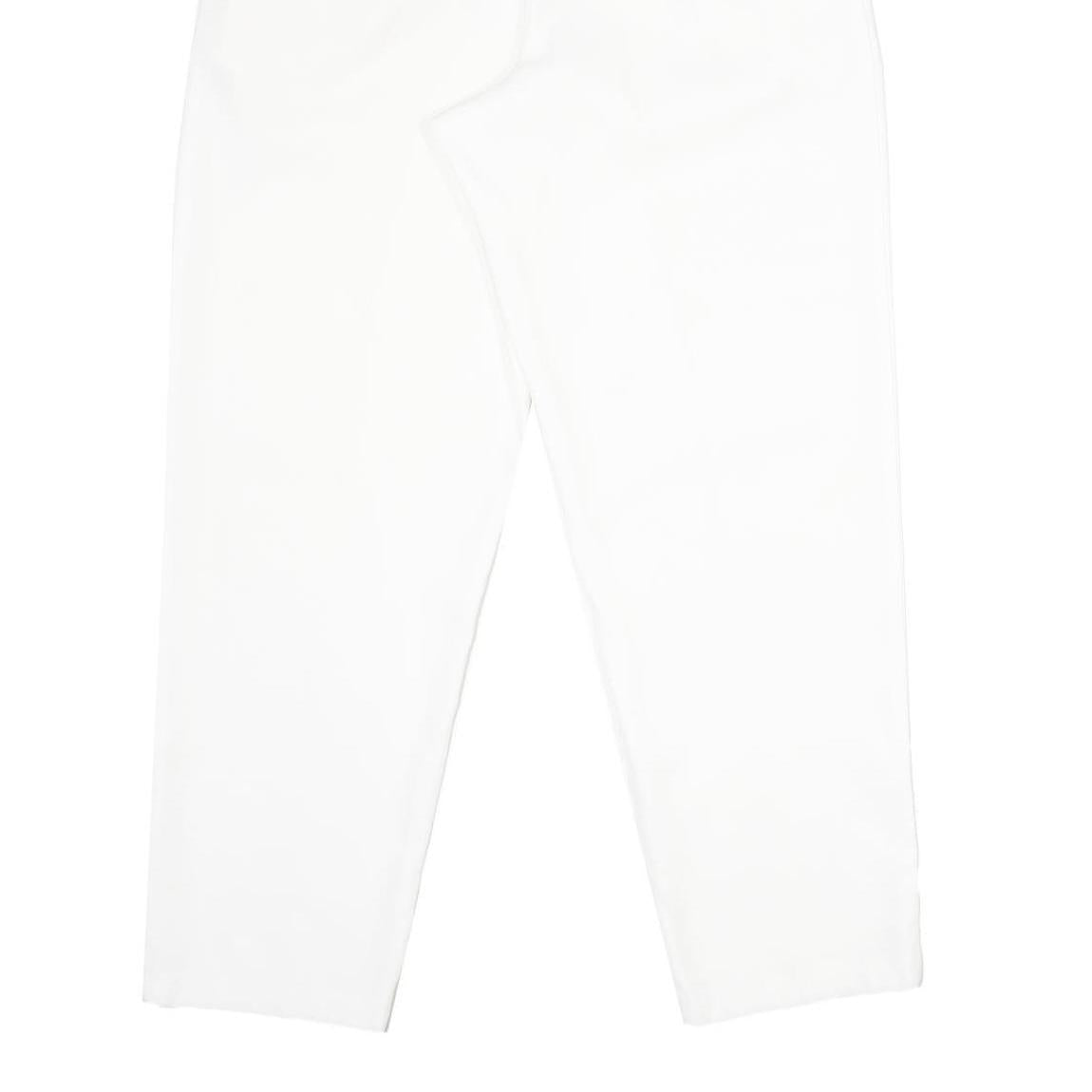 WORTHINGTON Womens Classic White Trousers W30 L30 Zip Pocketed Regular Fit
