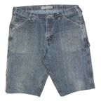 LEE Mens Denim Blue Casual Carpenter Shorts XL W38 Cotton Blend Comfort Fit