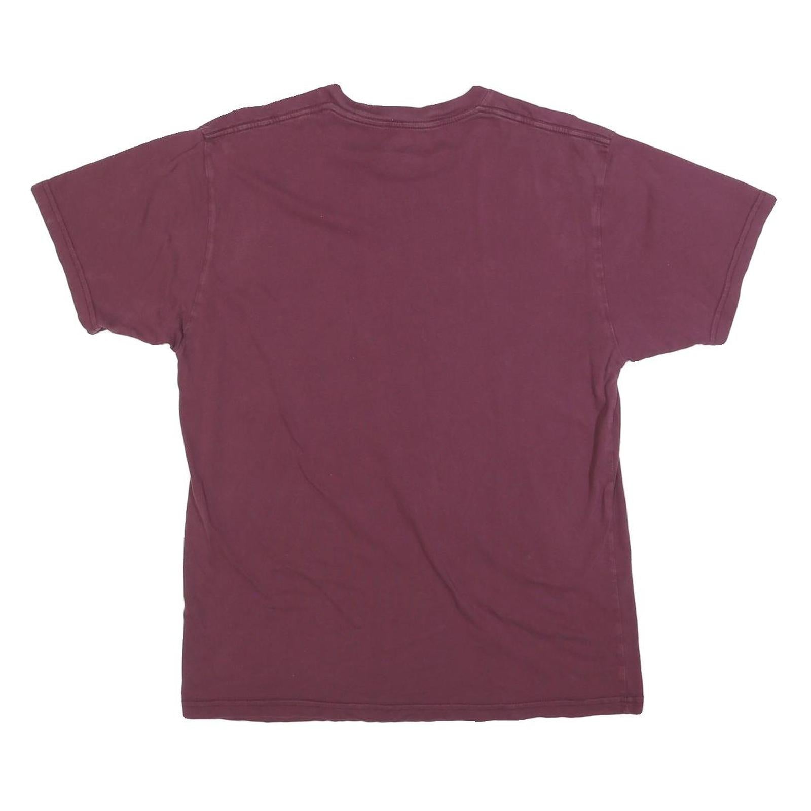 VANS Mens Maroon Classic Fit M Short Sleeve Crew Neck Cotton Blend T-Shirt