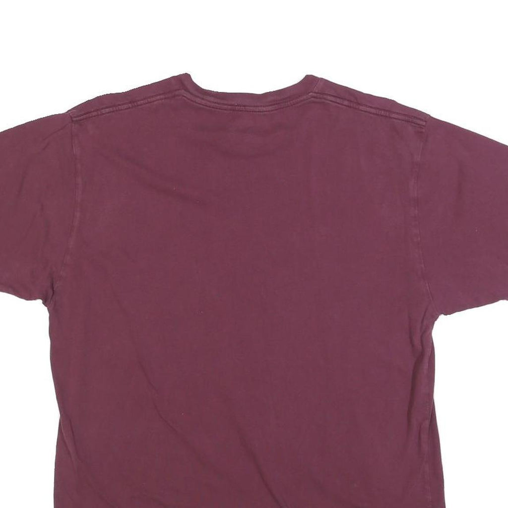 VANS Mens Maroon Classic Fit M Short Sleeve Crew Neck Cotton Blend T-Shirt