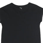 PUMA Womens Black Graphic T-Shirt UK 14 Short Sleeve Crew Neck Sport Casual