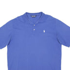 POLO RALPH LAUREN Mens Blue Polo Shirt XL Cotton Blend Short Sleeve Basic Casual