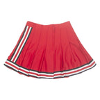 VARSITY Womens Pleated Skirt Red Short XS