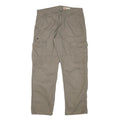 WRANGLER Mens Relaxed Cargo Cotton Blend Beige Trousers W32 L28 Casual Workwear