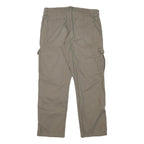 WRANGLER Mens Relaxed Cargo Cotton Blend Beige Trousers W32 L28 Casual Workwear