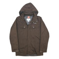 COLUMBIA Mens Brown Zip Jacket S Polyester Outdoor Hooded Casual