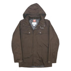 COLUMBIA Mens Brown Zip Jacket S Polyester Outdoor Hooded Casual