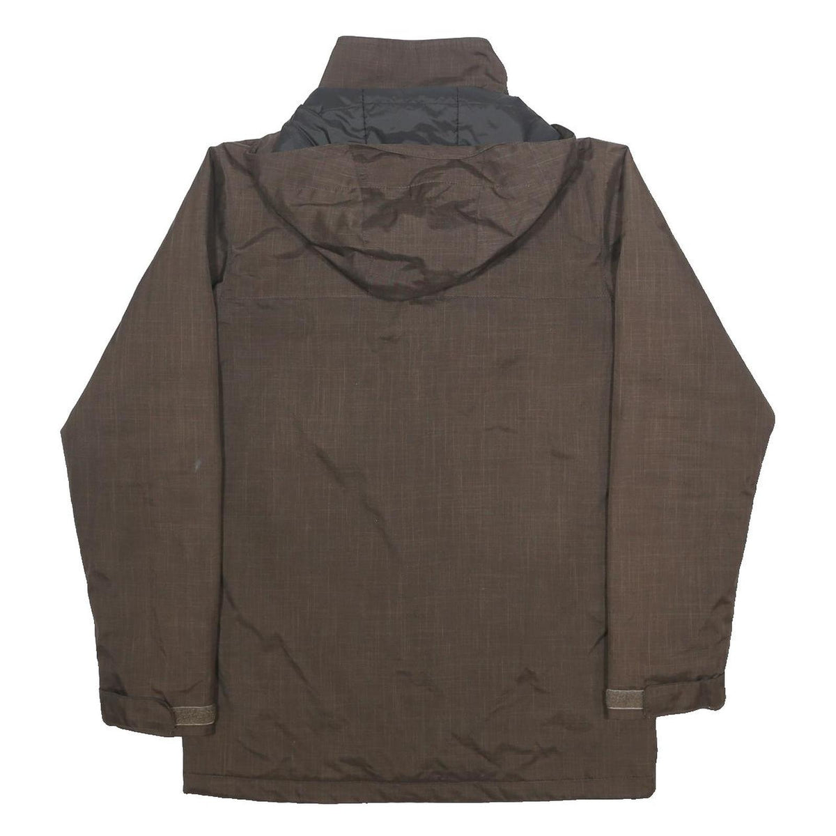 COLUMBIA Mens Brown Zip Jacket S Polyester Outdoor Hooded Casual