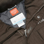 COLUMBIA Mens Brown Zip Jacket S Polyester Outdoor Hooded Casual