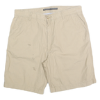 NAUTICA Mens Shorts Beige Casual Plain L W36 Cotton Blend Comfortable Relaxed