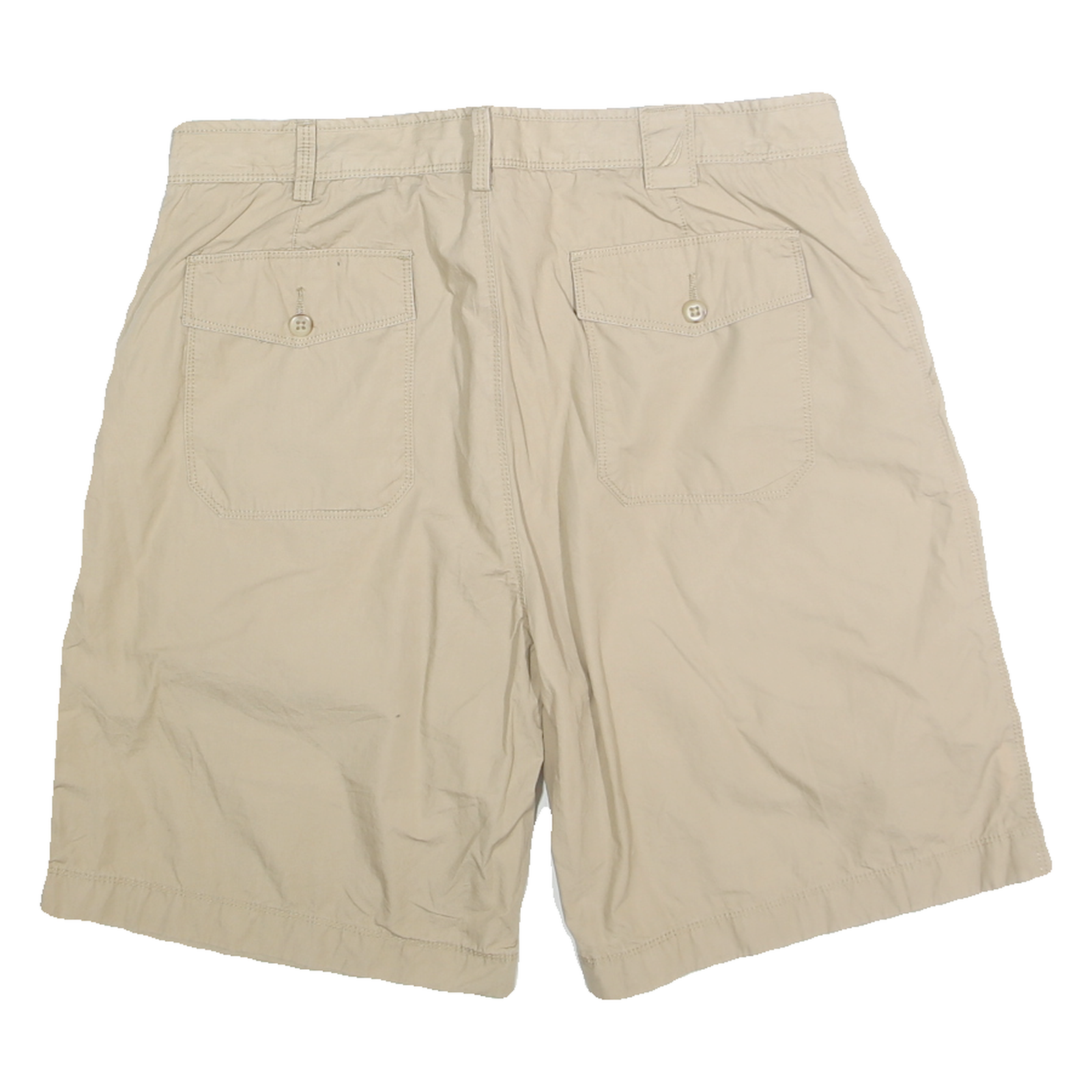 NAUTICA Mens Shorts Beige Casual Plain L W36 Cotton Blend Comfortable Relaxed