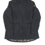 COLMAR Womens Black Faux Fur Collar Jacket M Polyester Blend Zip Hooded