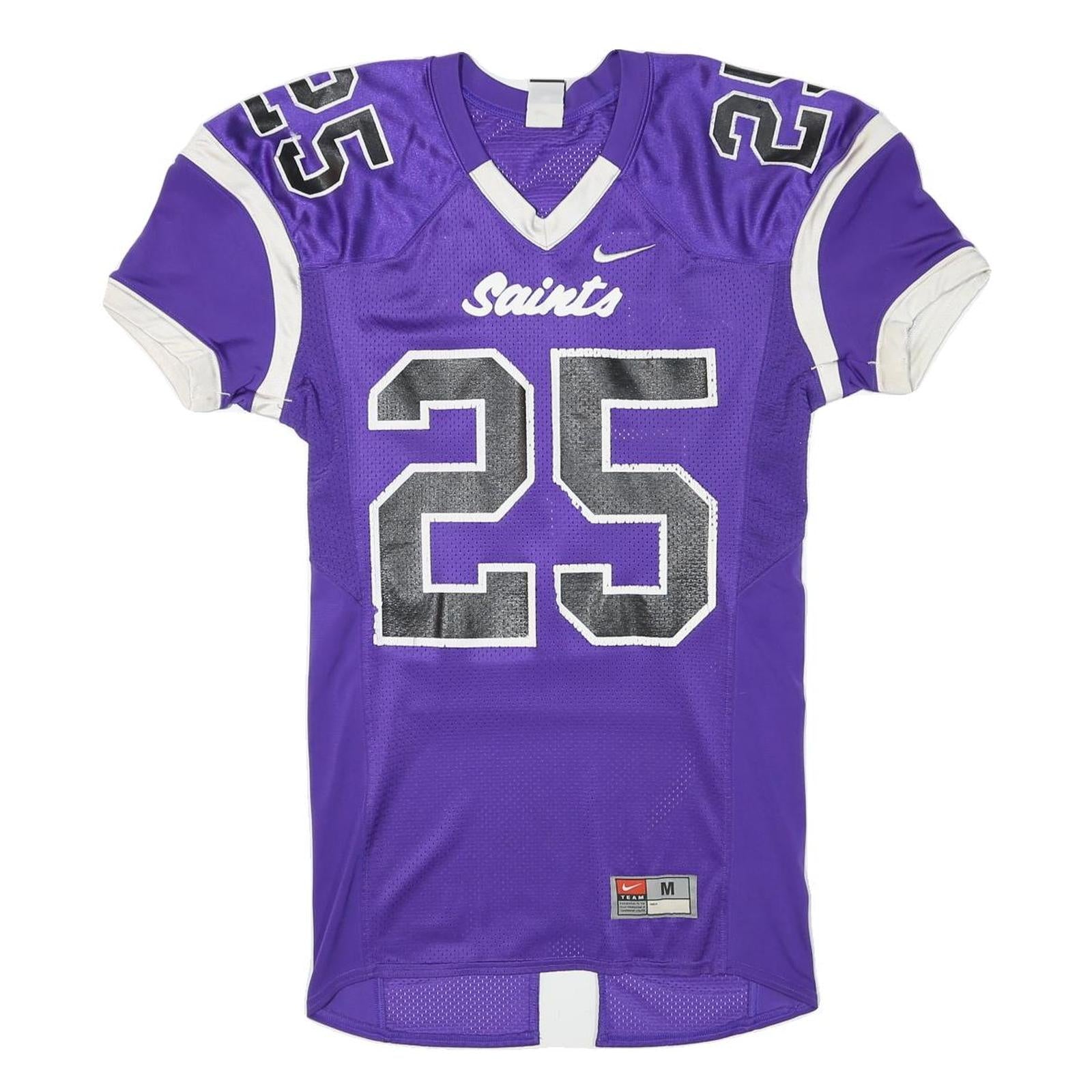 NIKE Womens Purple & White Team Jersey Polyester Blend Dress Size M Sporty