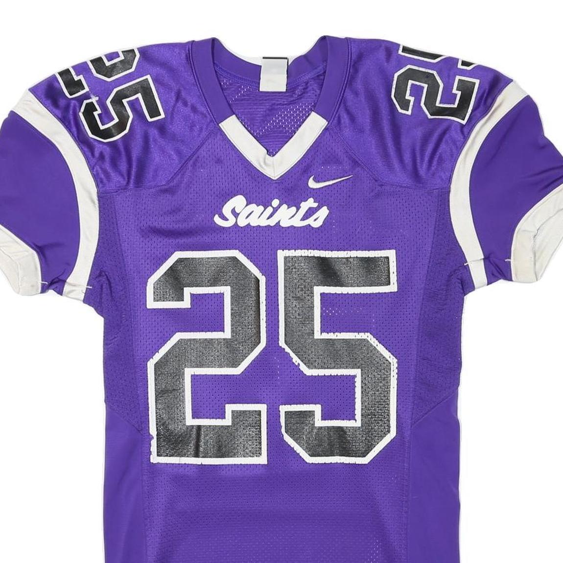 NIKE Womens Purple & White Team Jersey Polyester Blend Dress Size M Sporty