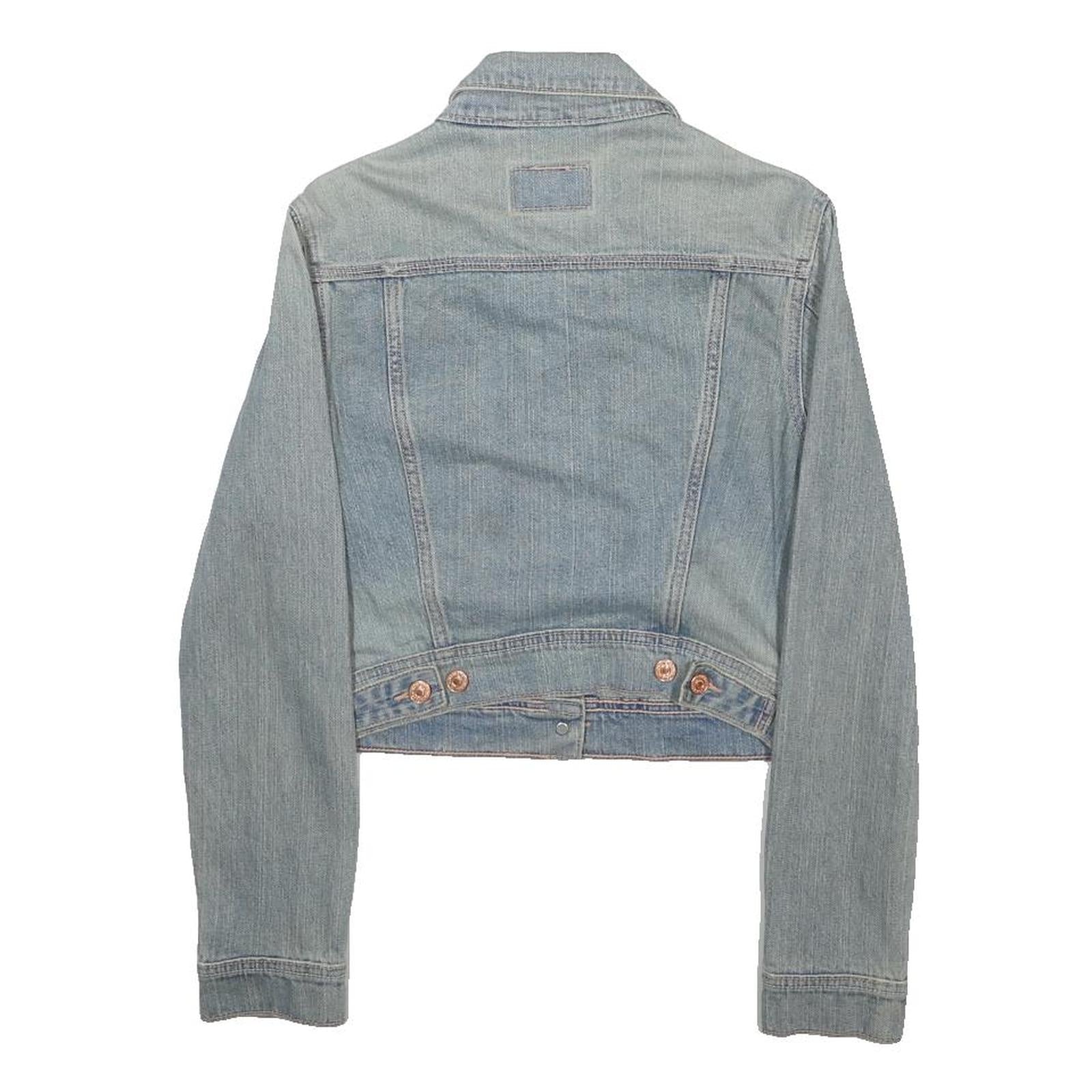 LEVI'S Womens Blue Denim Button Jacket S Cotton Blend Classic Casual