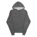 CHAMPION Mens Grey Pullover Hoodie S Cotton Blend Drawstring