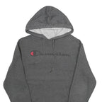 CHAMPION Mens Grey Pullover Hoodie S Cotton Blend Drawstring