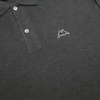KAPPA Mens Black Long Sleeve Plain Polo Shirt L Cotton Casual Basic