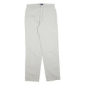 JULES Womens Cotton Blend White Regular Fit Straight Leg Trousers W31 L32 Casual