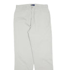 JULES Womens Cotton Blend White Regular Fit Straight Leg Trousers W31 L32 Casual