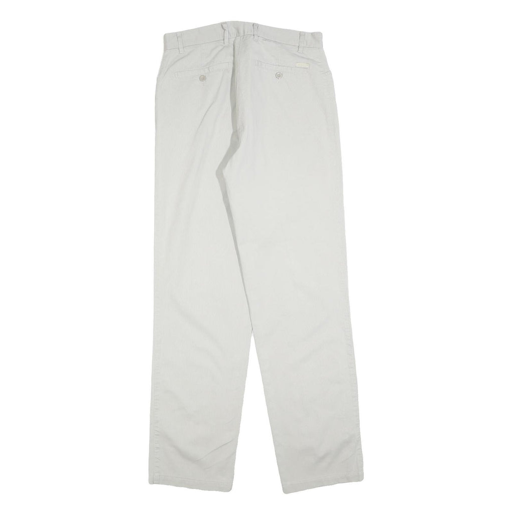 JULES Womens Cotton Blend White Regular Fit Straight Leg Trousers W31 L32 Casual