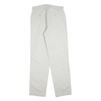 JULES Womens Cotton Blend White Regular Fit Straight Leg Trousers W31 L32 Casual