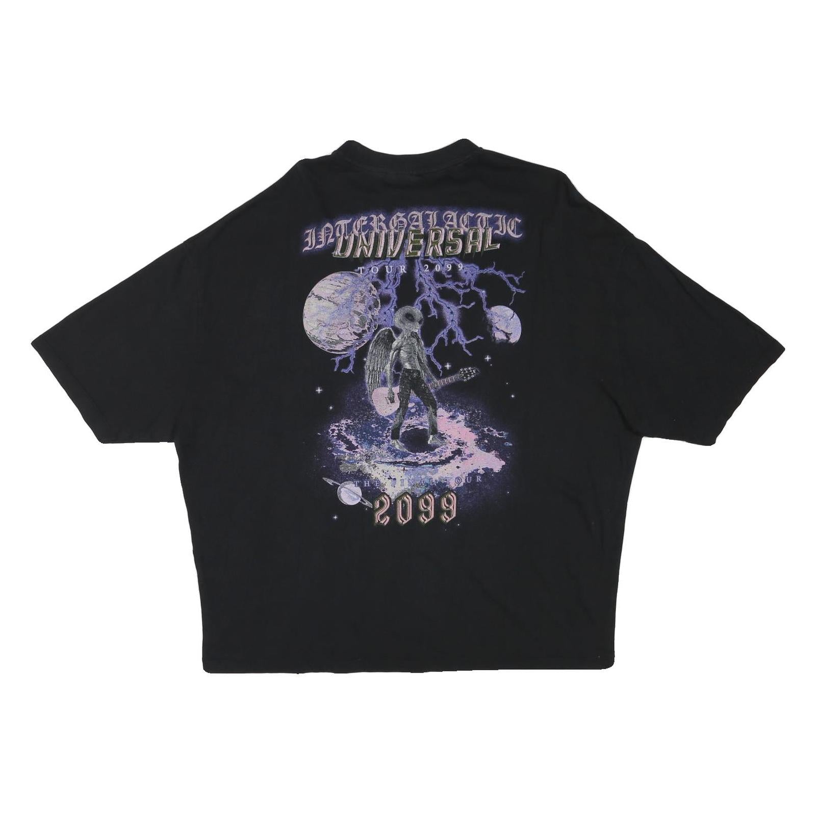ASOS Mens Black Intergalactic Universal Tour 2099 Graphic T-Shirt L Short Sleeve