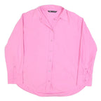 ZARA Womens Pink Blouse Long Sleeve Collared Shirt S Classic Elegant