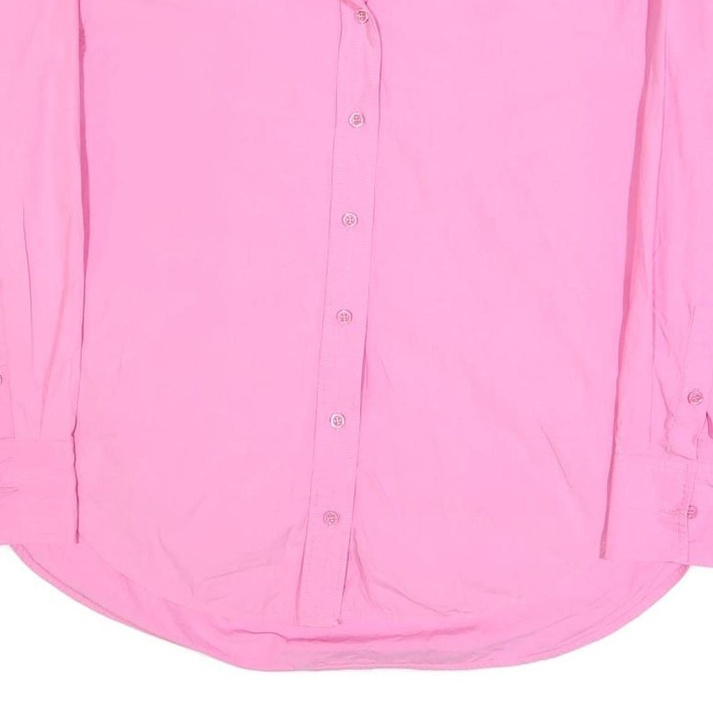 ZARA Womens Pink Blouse Long Sleeve Collared Shirt S Classic Elegant