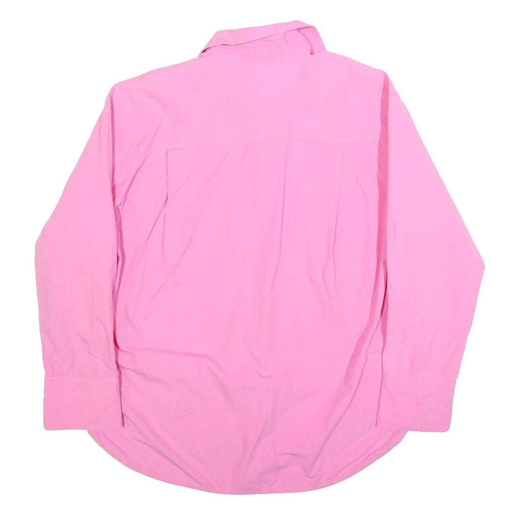 ZARA Womens Pink Blouse Long Sleeve Collared Shirt S Classic Elegant