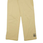 REEBOK Womens Polyester Blend Beige Relaxed Wide-Leg Trousers W28 L30 Zippered