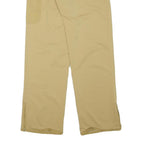 REEBOK Womens Polyester Blend Beige Relaxed Wide-Leg Trousers W28 L30 Zippered