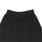 OASIS Womens Black Mini Cotton Blend Knitted Plain Skirt M Soft Stretchy