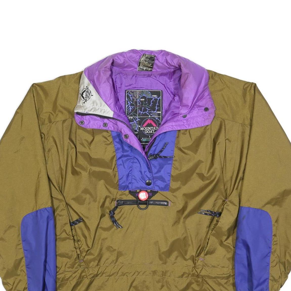 MOUNTAIN GEAR Womens Olive & Purple Outdoor Zip Jacket L Polyester Blend