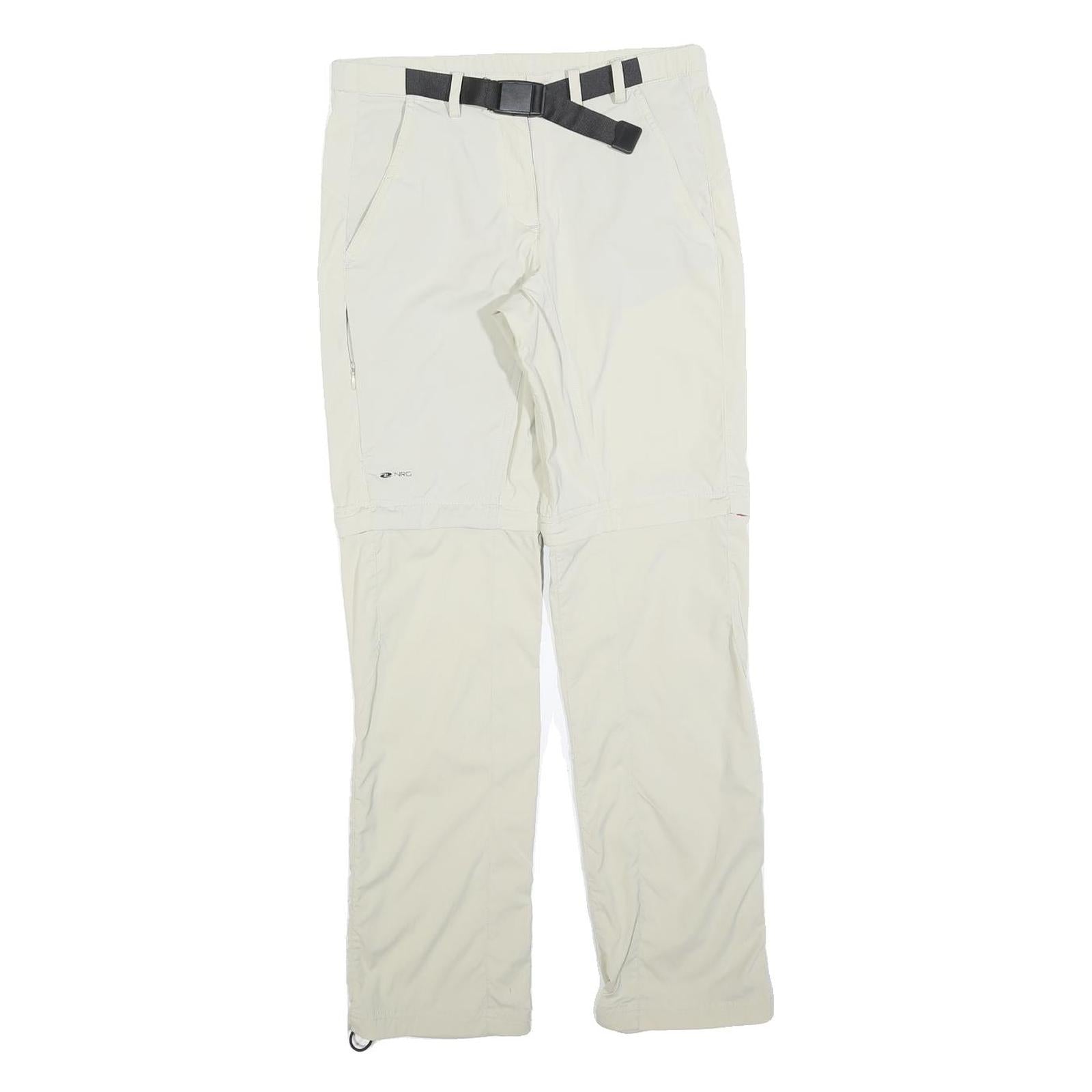 NRG Womens Polyester Blend Beige Slim Zip Trousers W28 L29 Outdoor Adjustable