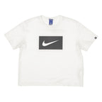 NIKE Cropped Womens Jersey White Crew Neck M