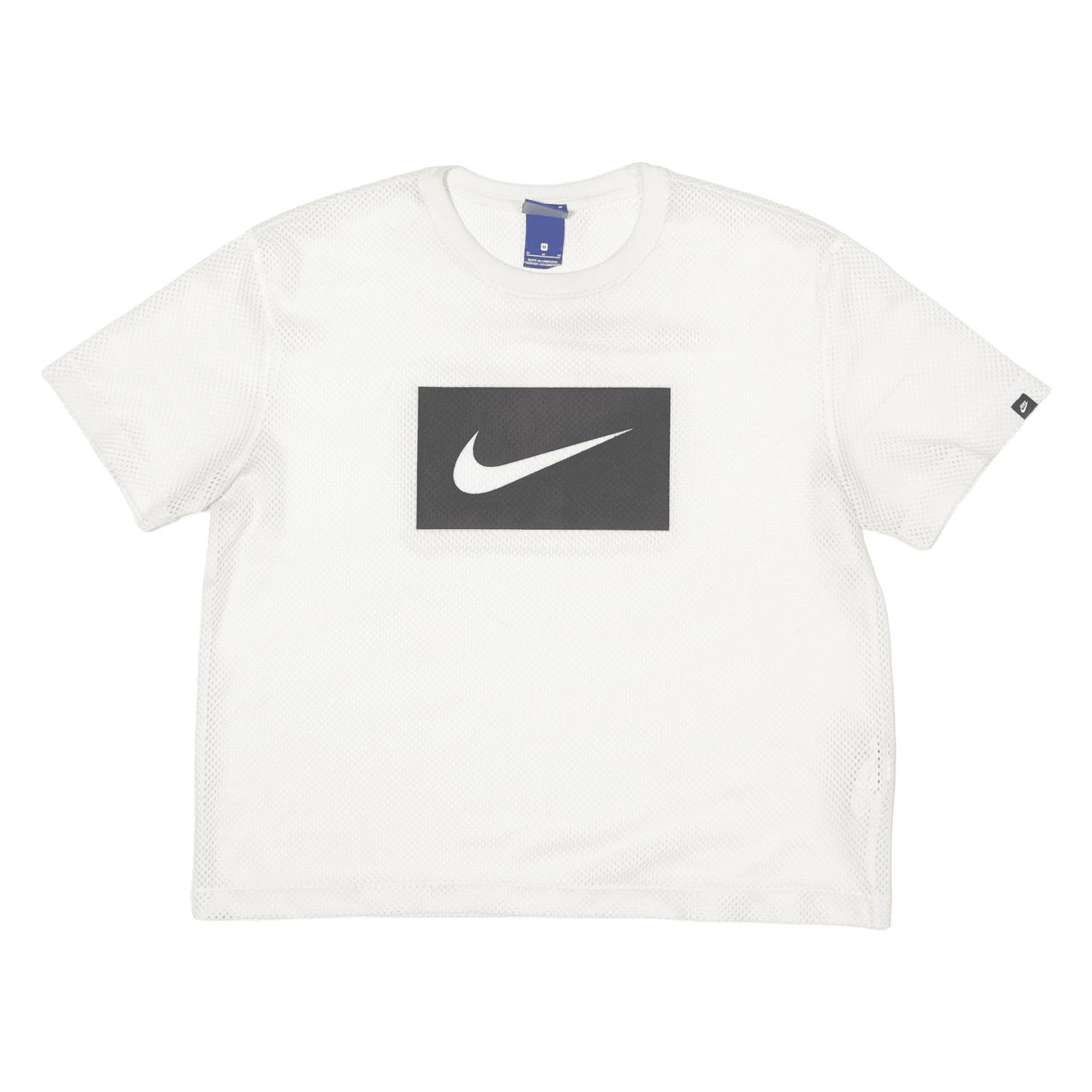NIKE Cropped Womens Jersey White Crew Neck M