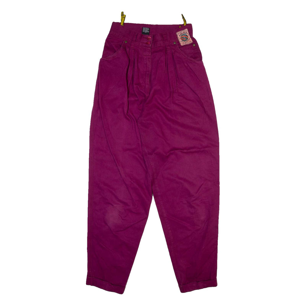 C AND A Womens Trousers Purple Regular Tapered W26 L30
