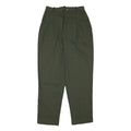 KATHIE LEE Womens Cotton Blend Green Relaxed Trousers W25 L27 Casual Comfort Zip