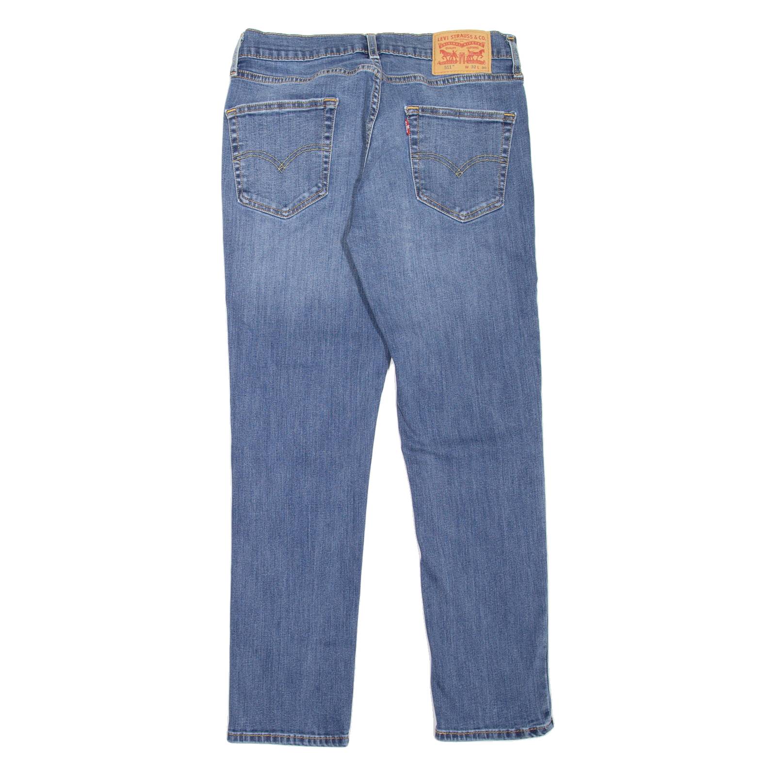 LEVI'S 511 Jeans Mens Blue Slim Straight Stone Wash W28 L30