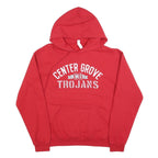 JERZEES Mens Red Center Grove CG Trojans Pullover Hoodie M Casual Comfort