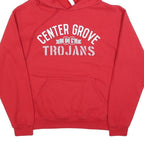 JERZEES Mens Red Center Grove CG Trojans Pullover Hoodie M Casual Comfort