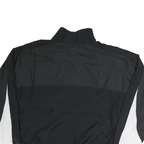 NIKE Mens Black & White Force Track Jacket L Polyester Zip Casual Sportswear