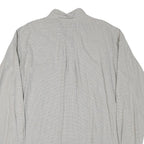 RALPH LAUREN Mens Grey & White Checked Cotton Blend Shirt L Classic Button Down