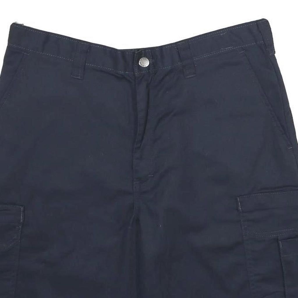 DICKIES Mens Navy Cargo Shorts L W34 Polyester Blend Casual Workwear