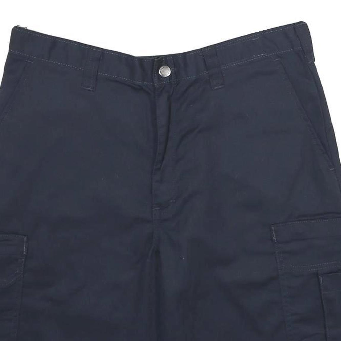 DICKIES Mens Navy Cargo Shorts L W34 Polyester Blend Casual Workwear