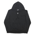 ADIDAS ORIGINALS Womens Black Pullover Hoodie UK 12 Cotton Blend Drawstring