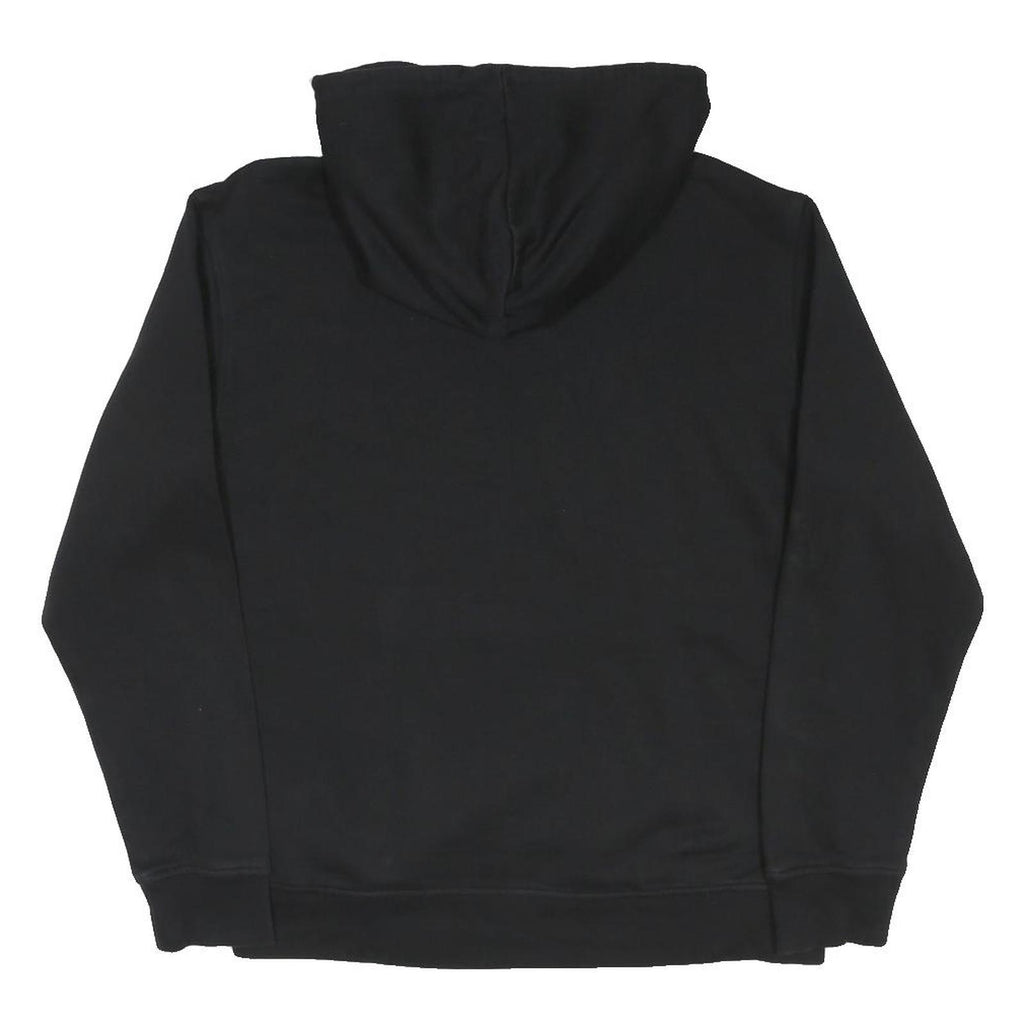ADIDAS ORIGINALS Womens Black Pullover Hoodie UK 12 Cotton Blend Drawstring