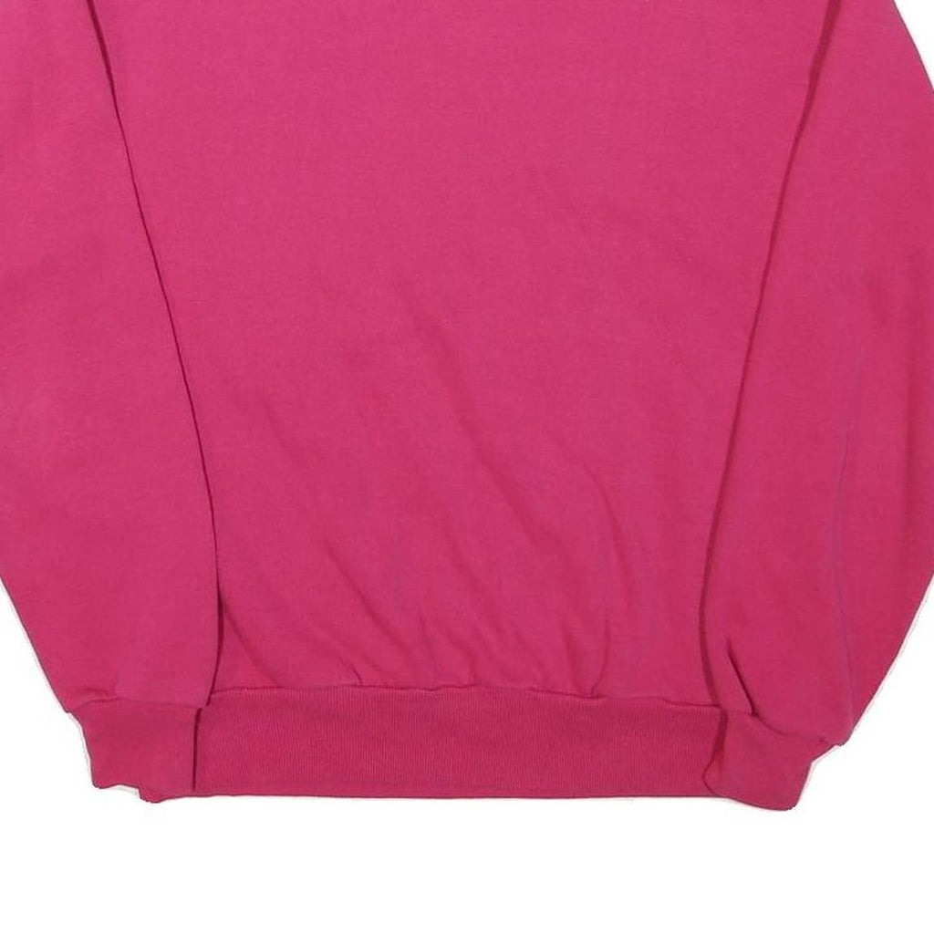 JERZEES Womens Pink Crew Neck Sweatshirt M Plain Cotton Blend Pullover